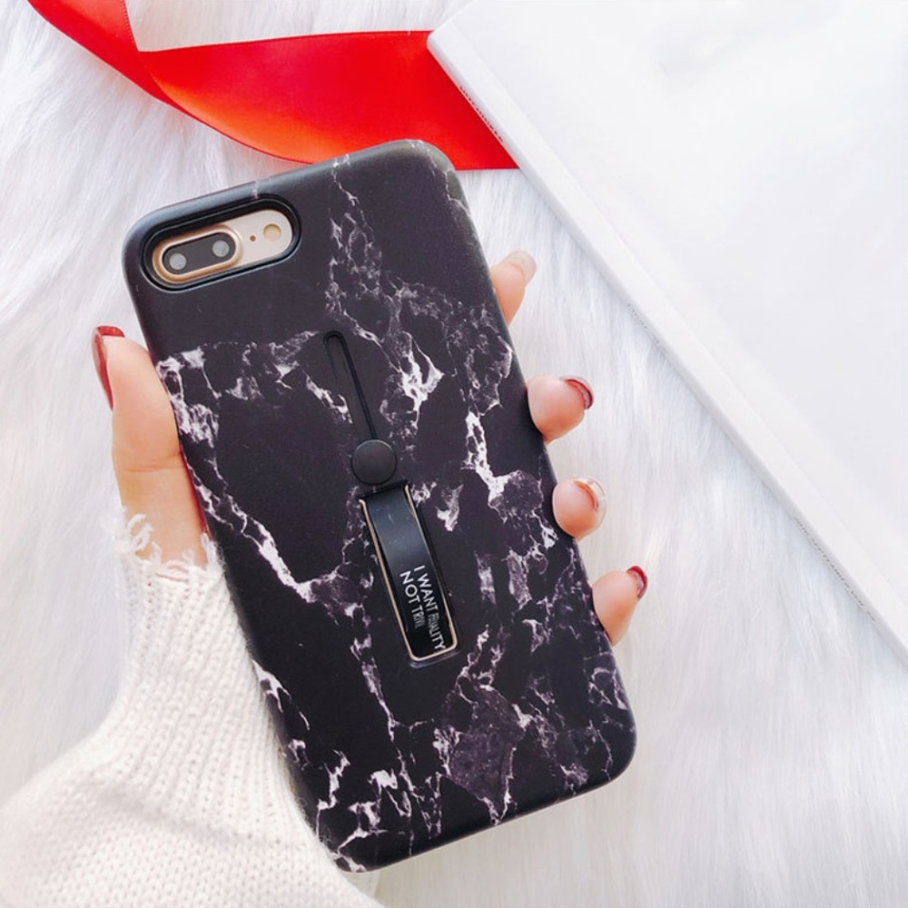 iPhone 7/8/Plus/X/XS/Max/XR Marble Loop Ring Case - Picture 7 of 8